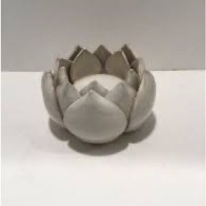 Arhaus Lotus Flower Ceramic Candle Holder